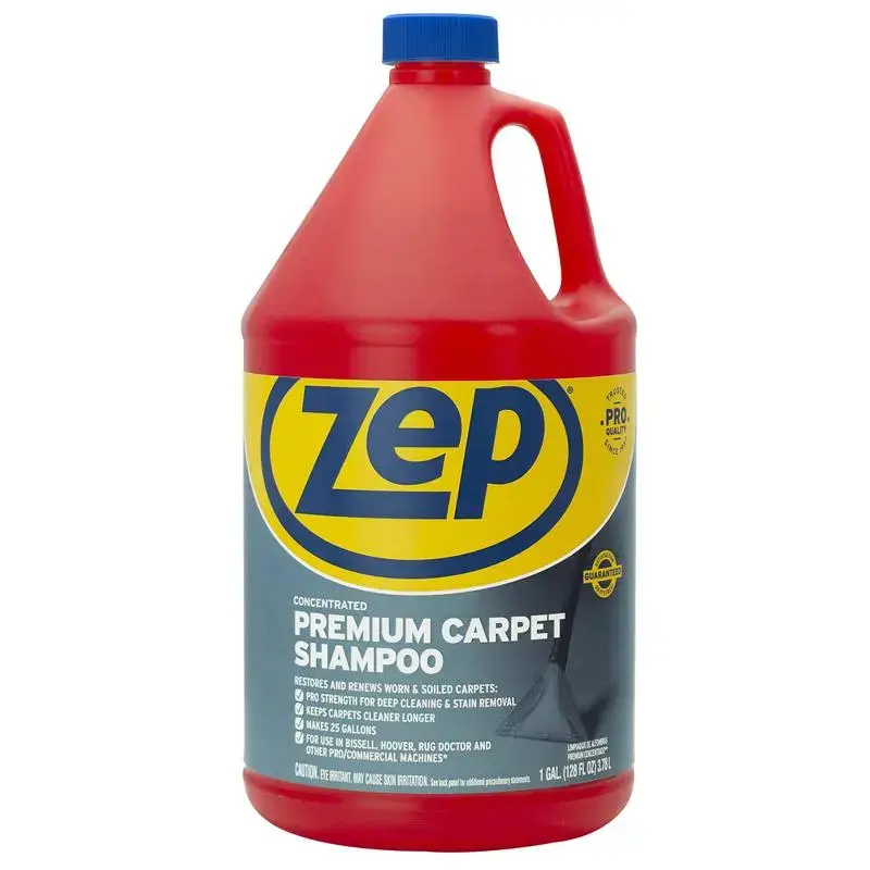 Zep Commercial Pleasant Scent Carpet Shampoo 128oz Liquid Pack 4