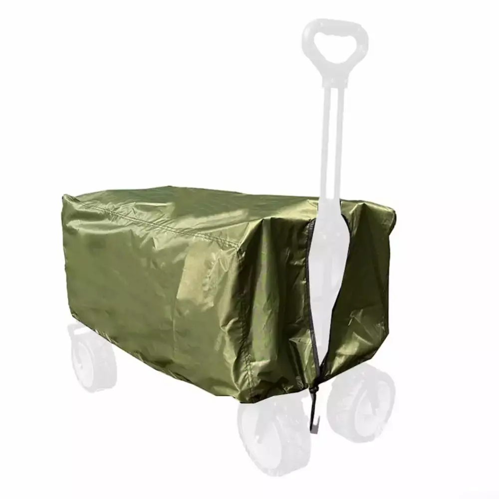 Arkzeo Folding Garden Wagon Cart Cover Sun Shade Waterproof Snowproof Green