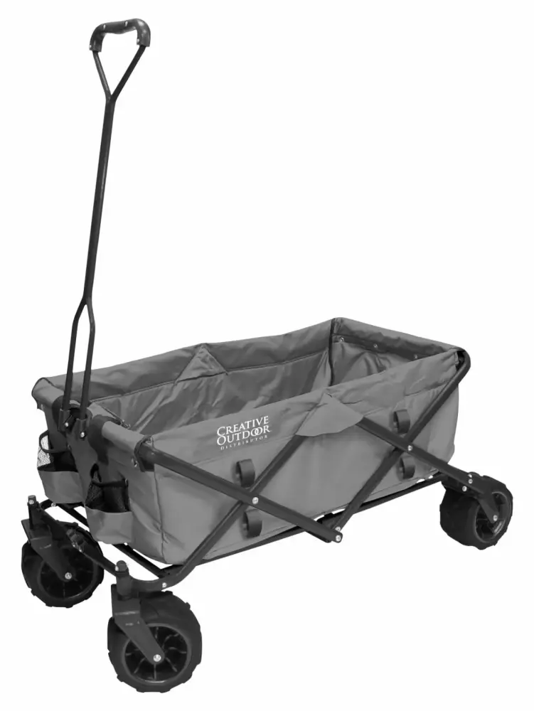 Creative Outdoor All-Collapsible Folding Wagon Cart Beach Park Garden Tailgate Gray