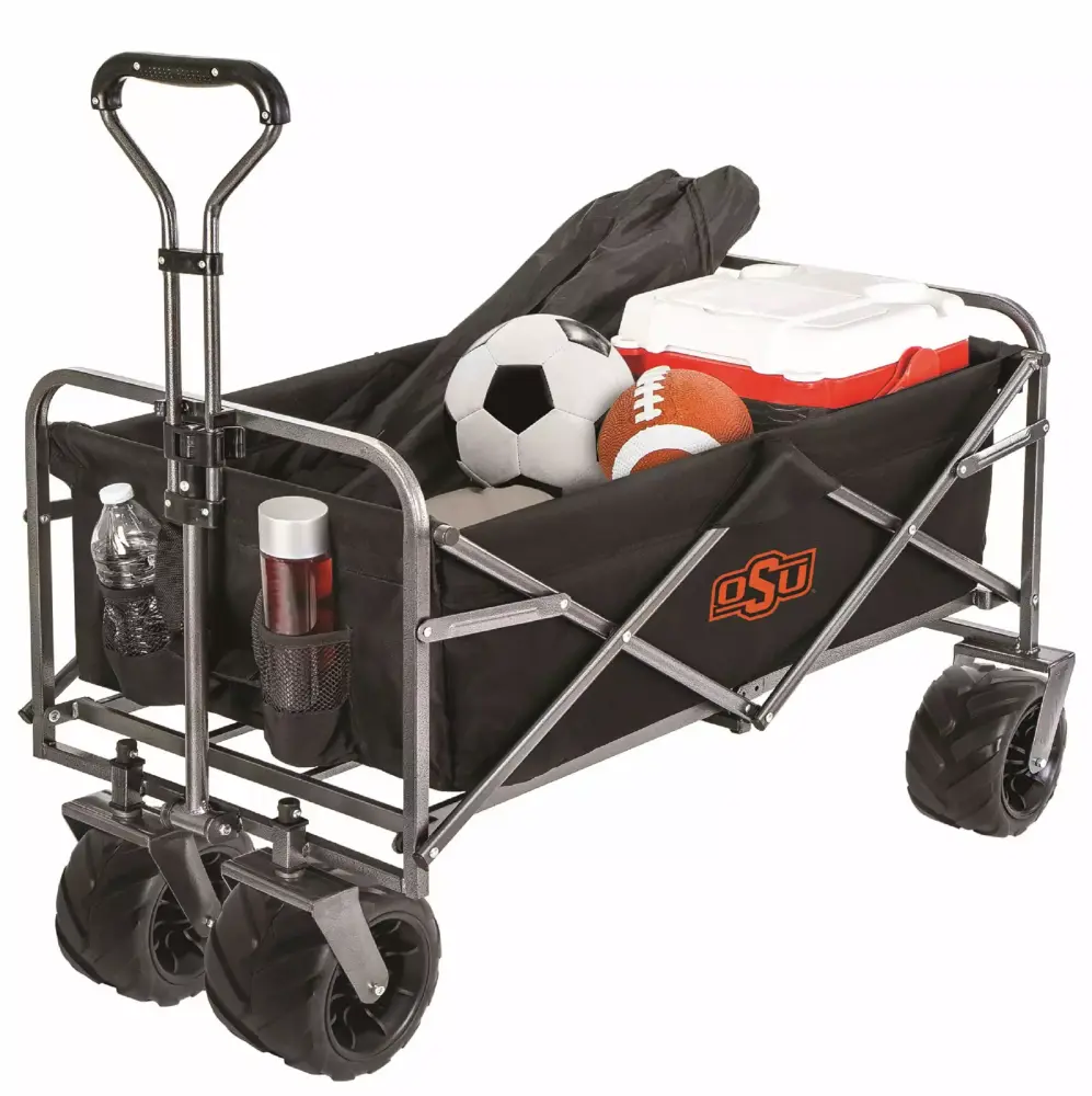 Intelligent Design Collegiate Heavy-Duty Utility Collapsible Sports Wagon Oklahoma State