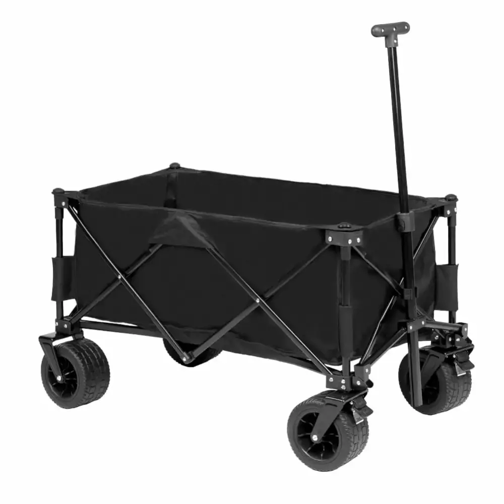 Yesfashion Heavy Duty Collapsible Wagon Cart Large Capacity Beach Wagon Camping Cart All-Terrain Wheels Adjustable Handle