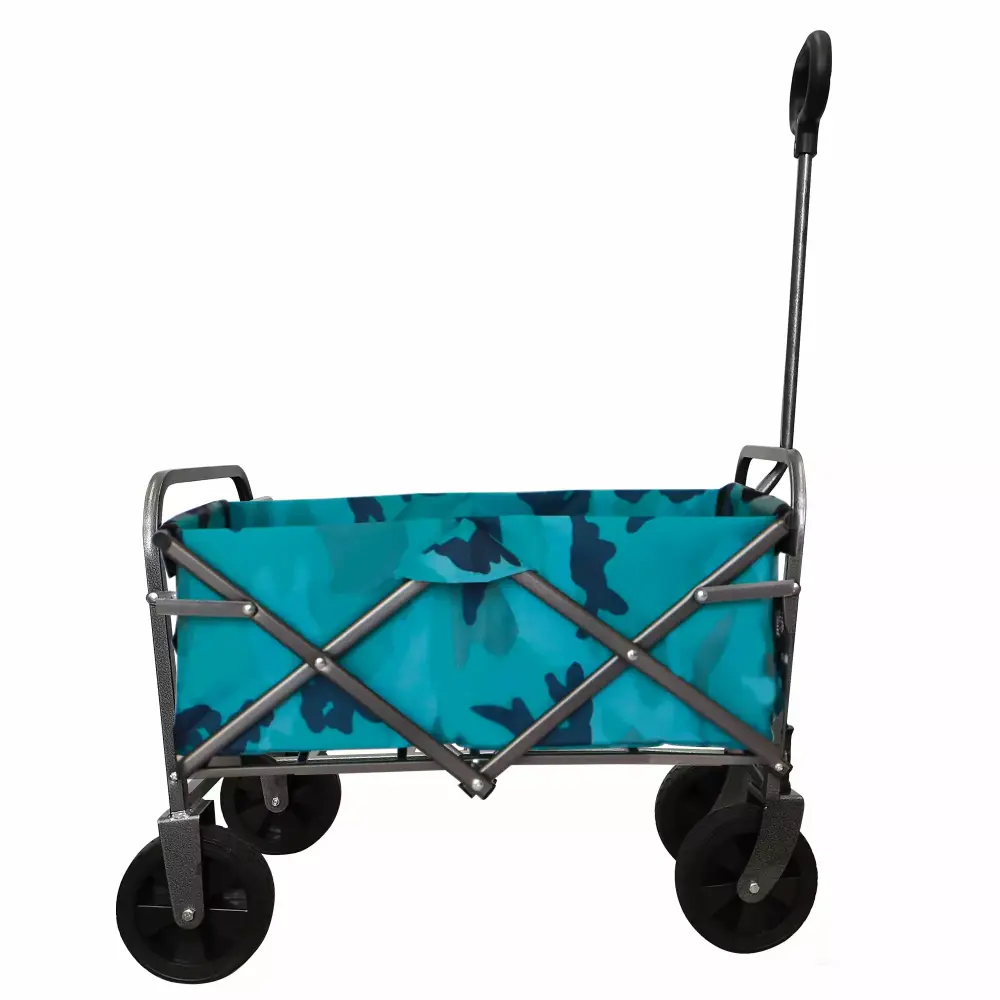 Yesurprise Outdoor Featherweight Folding Wagon 180 Lbs Load Capacity All Terrain Collapsible Beach Trolley Cart
