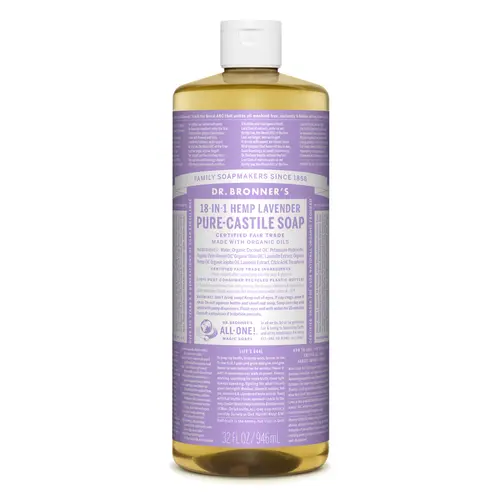 Dr. Bronner's Pure-Castile Liquid Soap Lavender 32 Oz Multipurpose Cleaner
