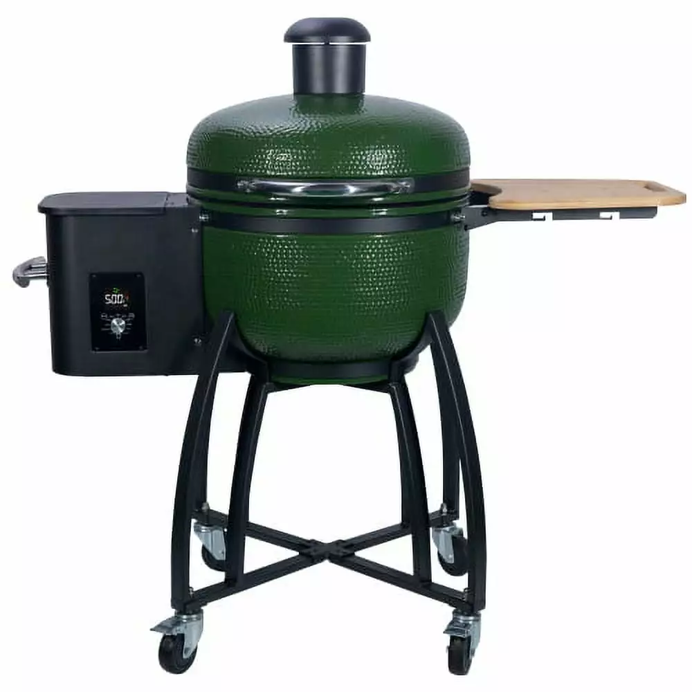 MADETEC 24 Ceramic Pellet Grill Double Ceramic Liner 4--1 BBQ Smoker Roaster