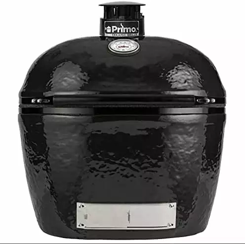 Primo Ceramic Cooker Grill Oval XL 400 Stainless Steel Grates Charcoal Outdoor Grilling