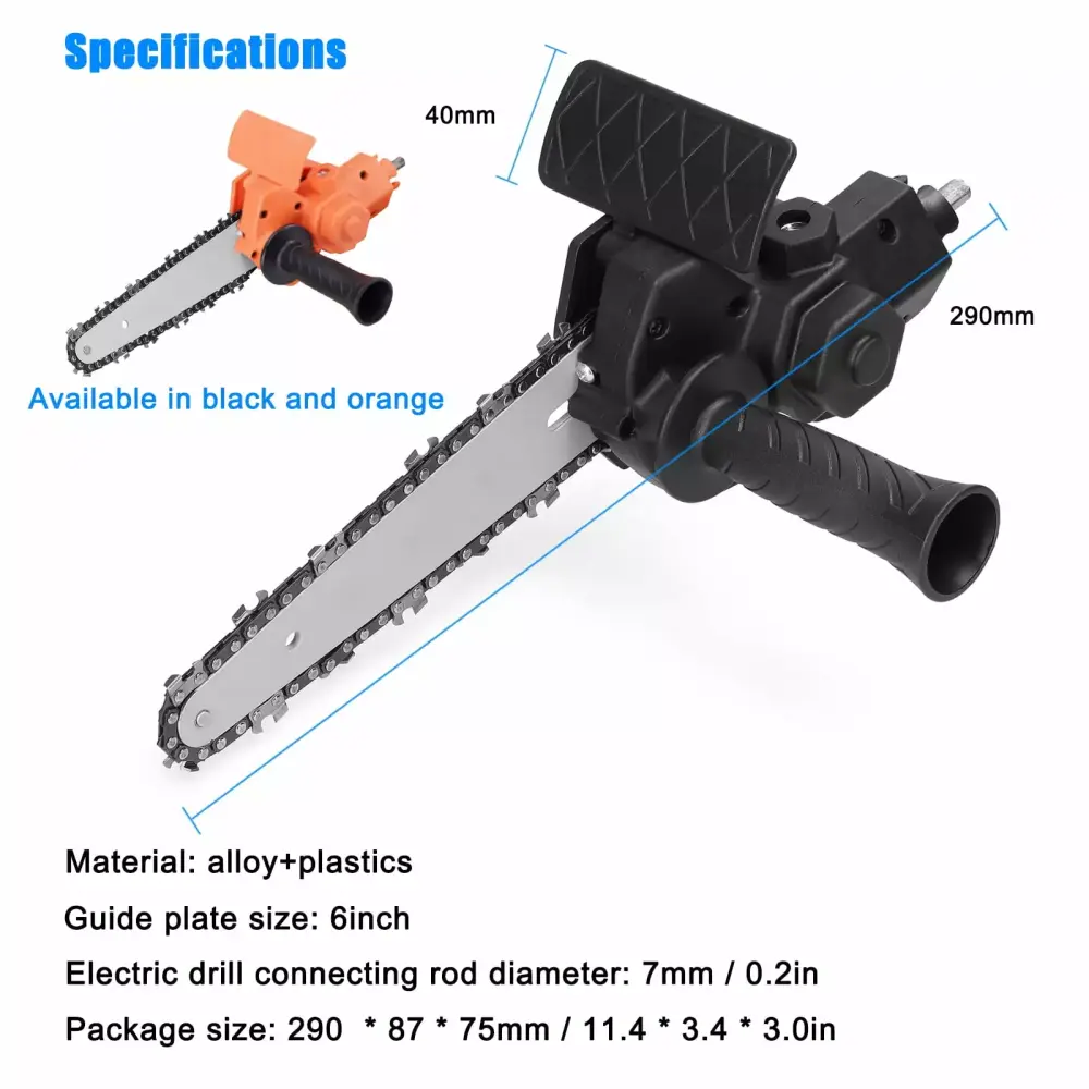 Nebublu Electric Chainsaw Attachment - Woodworking Cutting Tool Easy Modification