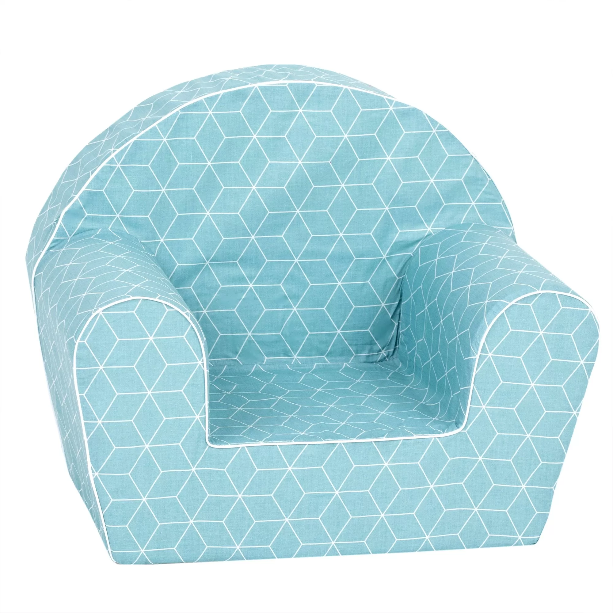 Delsit Lightweight Playful Mint Cube Toddler Reading Armchair Machine Washable