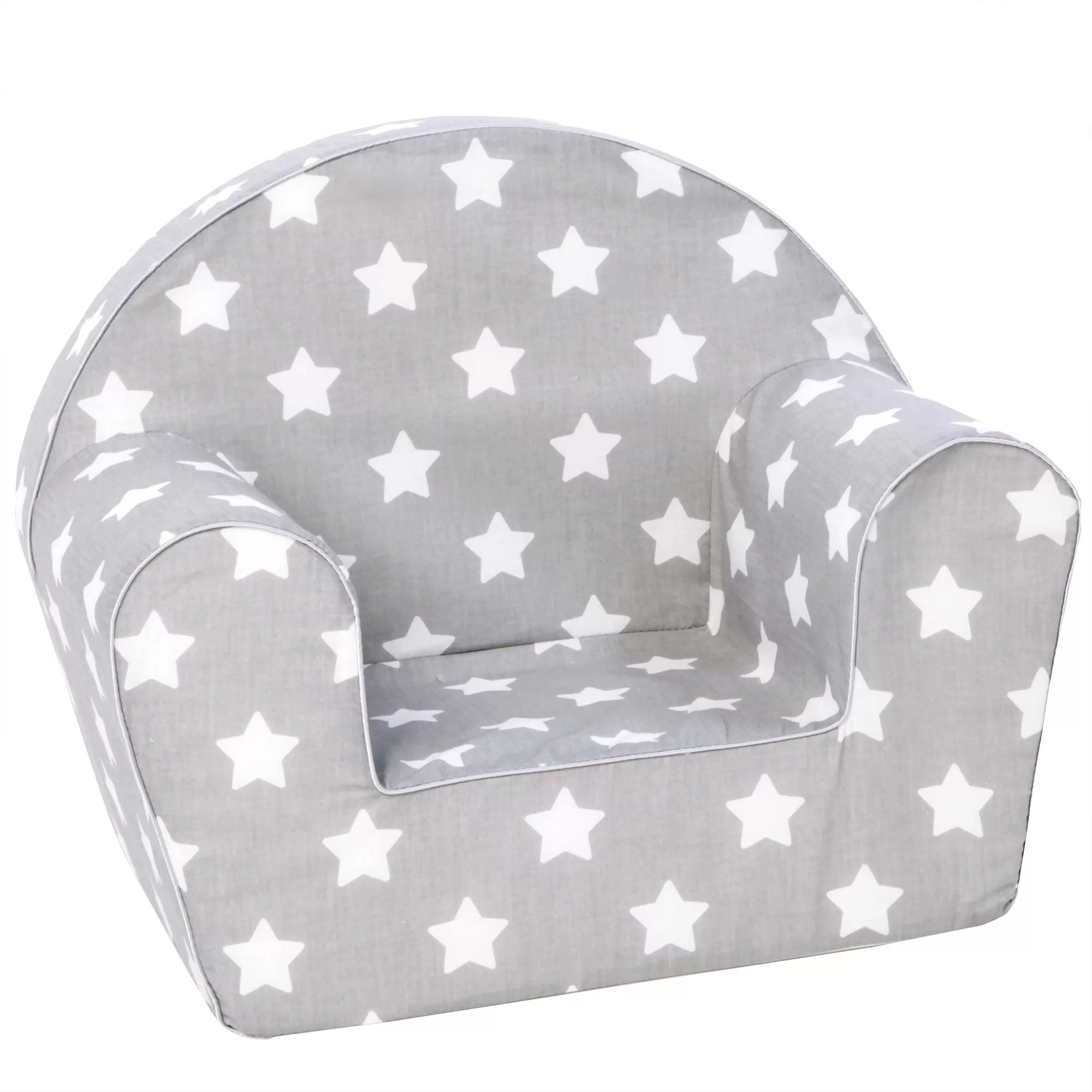 Delsit Toddler Lightweight Kid Sized Comfy Lounger Reading Chair Grey and Stars