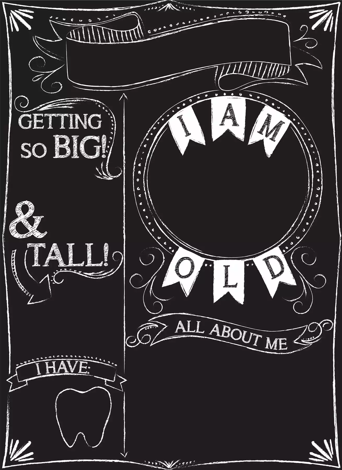 WallPops Monthly Milestone Chalkboard Wall Decals 17.5x24 Inches Baby Room