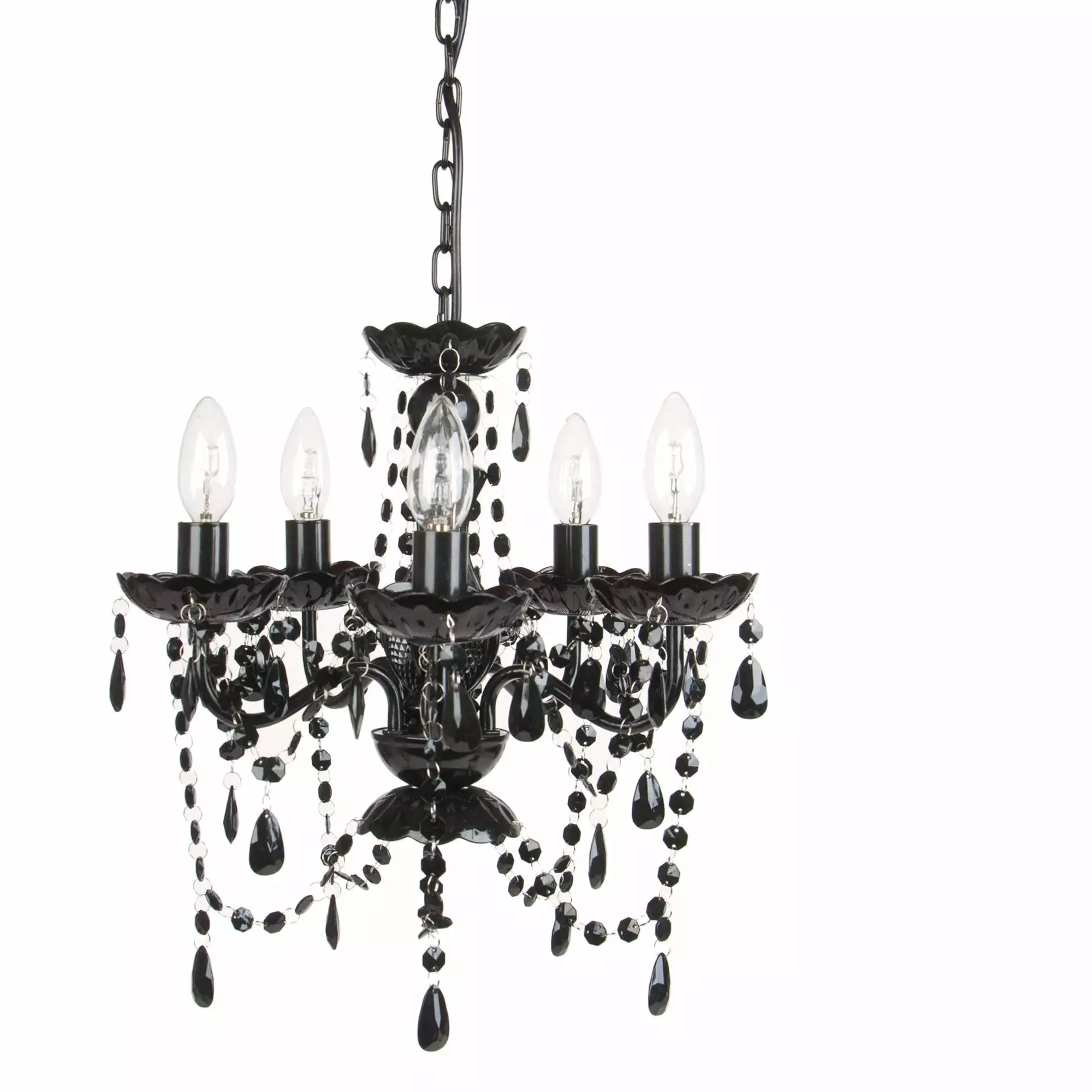 Tadpoles 5-Bulb Chandelier Black Onyx Finish