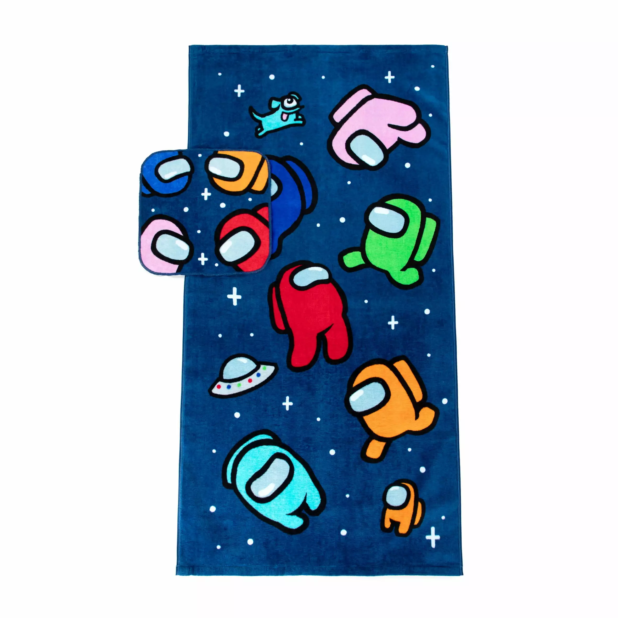 Among Us Kids Cotton 2 Piece Towel and Washcloth Set - Fun Game Themed Bath Accessories