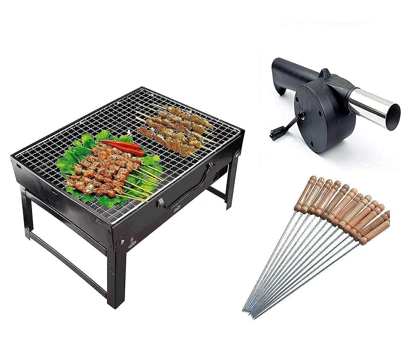 VYATIRANG Travel-friendly Charcoal BBQ Grill Toaster Oven Indoor and Outdoor Cooking