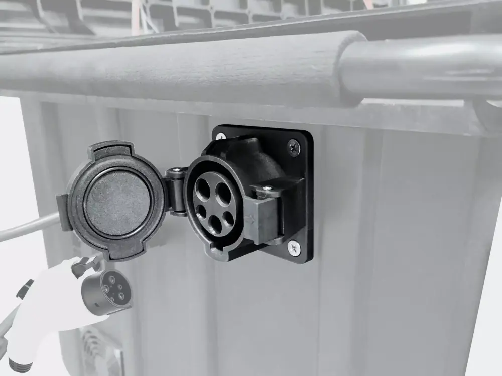 EV Charger Input J1772 Receptacle 48A 240VAC 11.5kW Rebel Solar Generator