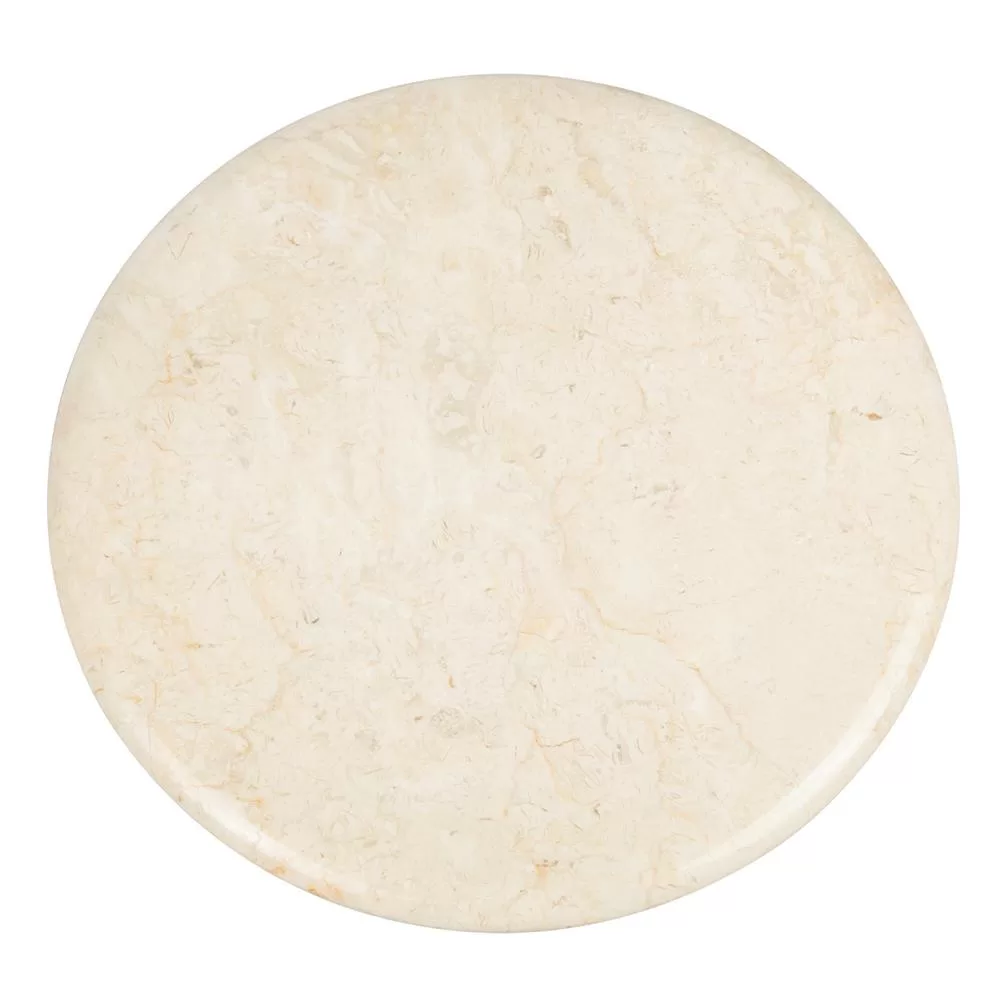 Creative Home 12 Inch Natural Champagne Marble Round Cheese Board