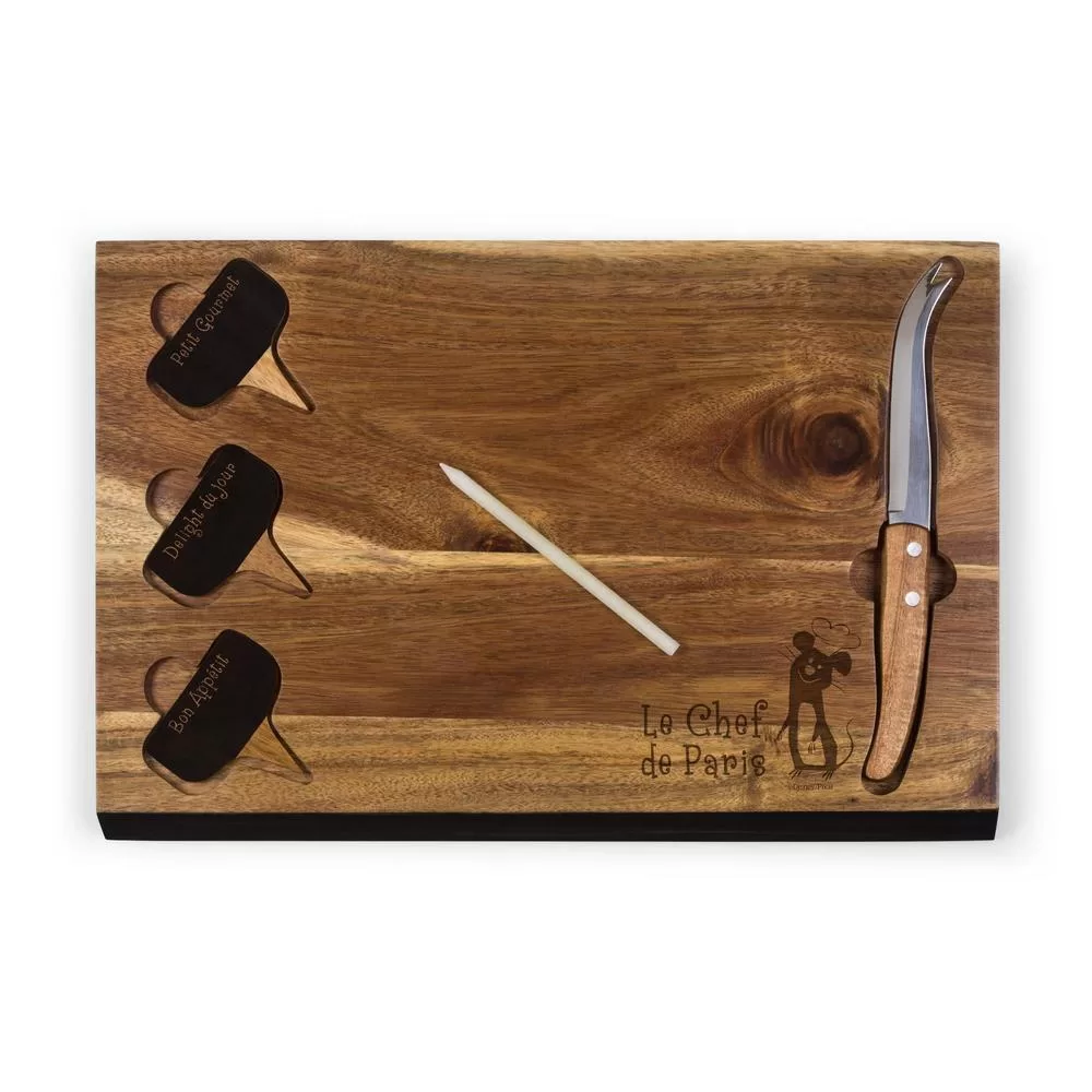TOSCANA 15 Ratatouille Delio Acacia Cheese Board and Tools Set