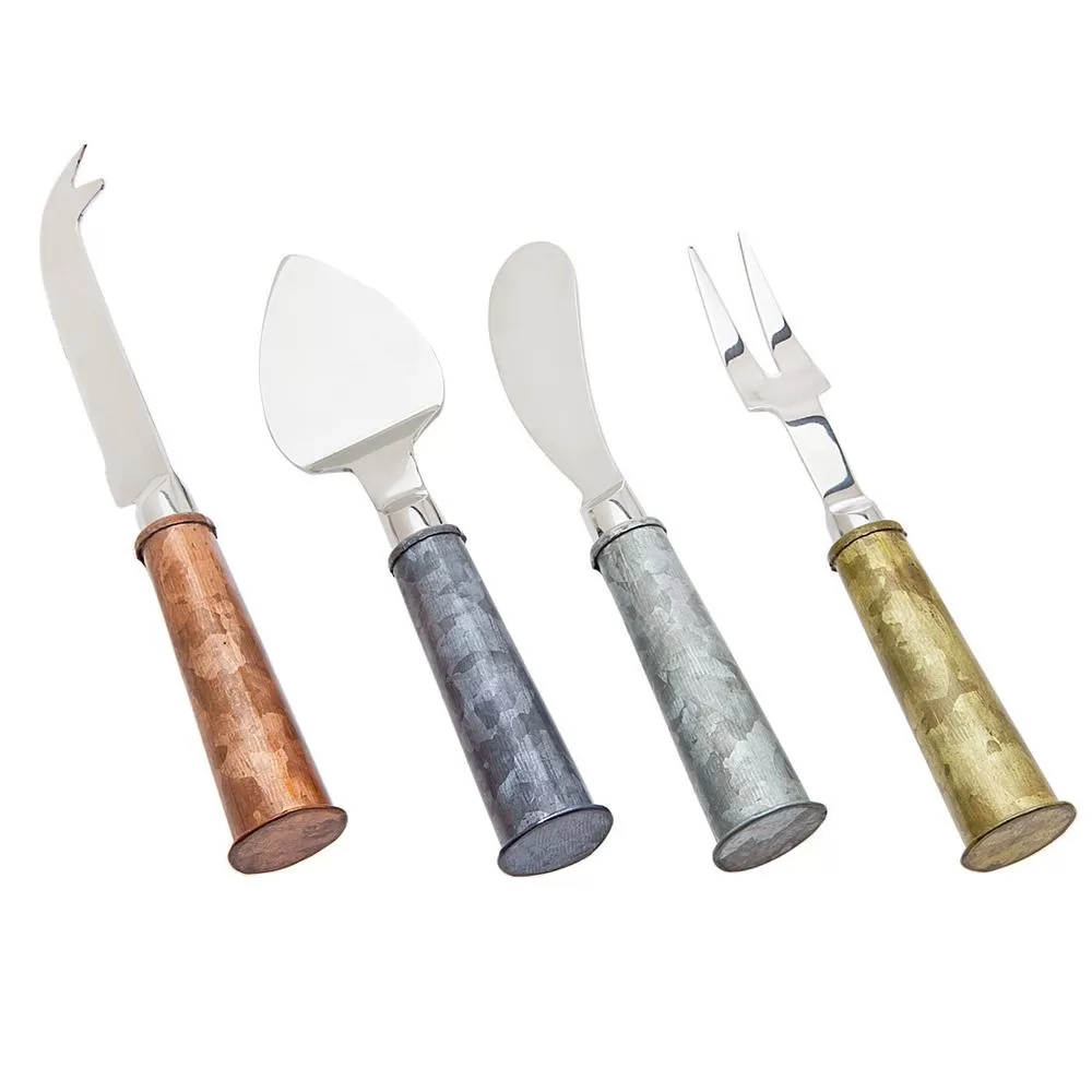 Godinger Galvn Multi-Color Cheese Set (Set 4)