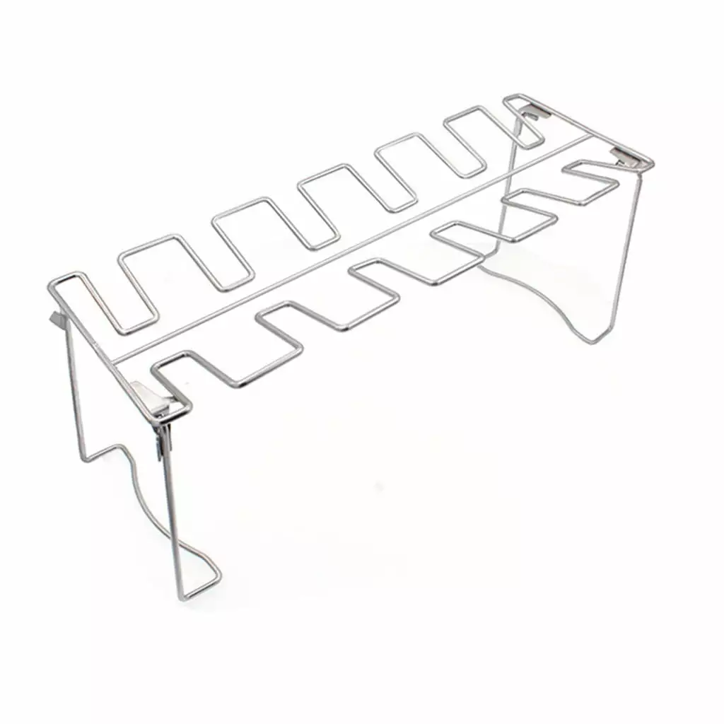 VerPetridure Stainless Steel Chicken Wings Grill Rack 12 Holes BBQ