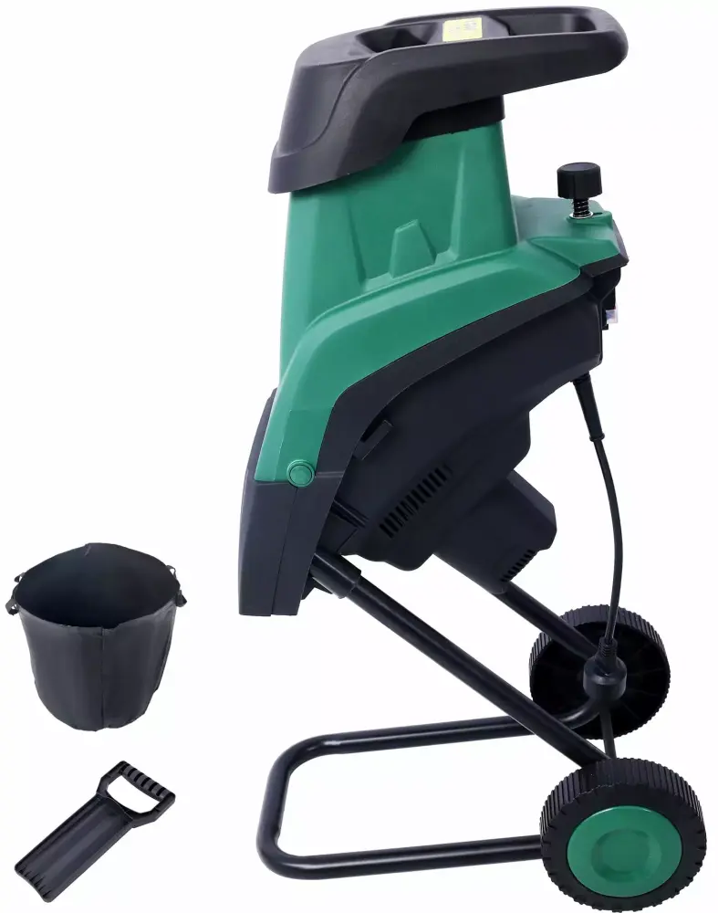 Seizeen 2--1 Electric Leaf Chipper Shredder Wheels and 60L Collection Bag