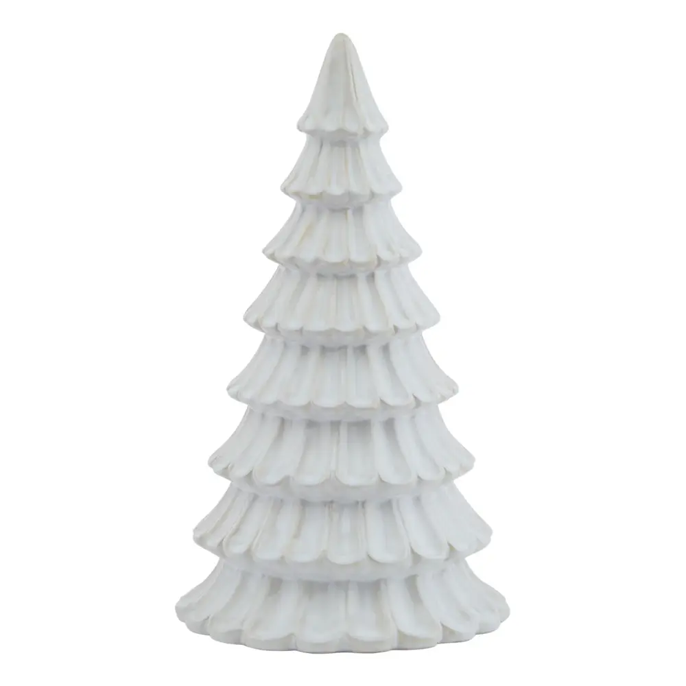 Alabaster Ceramic Fir Tree Ornament