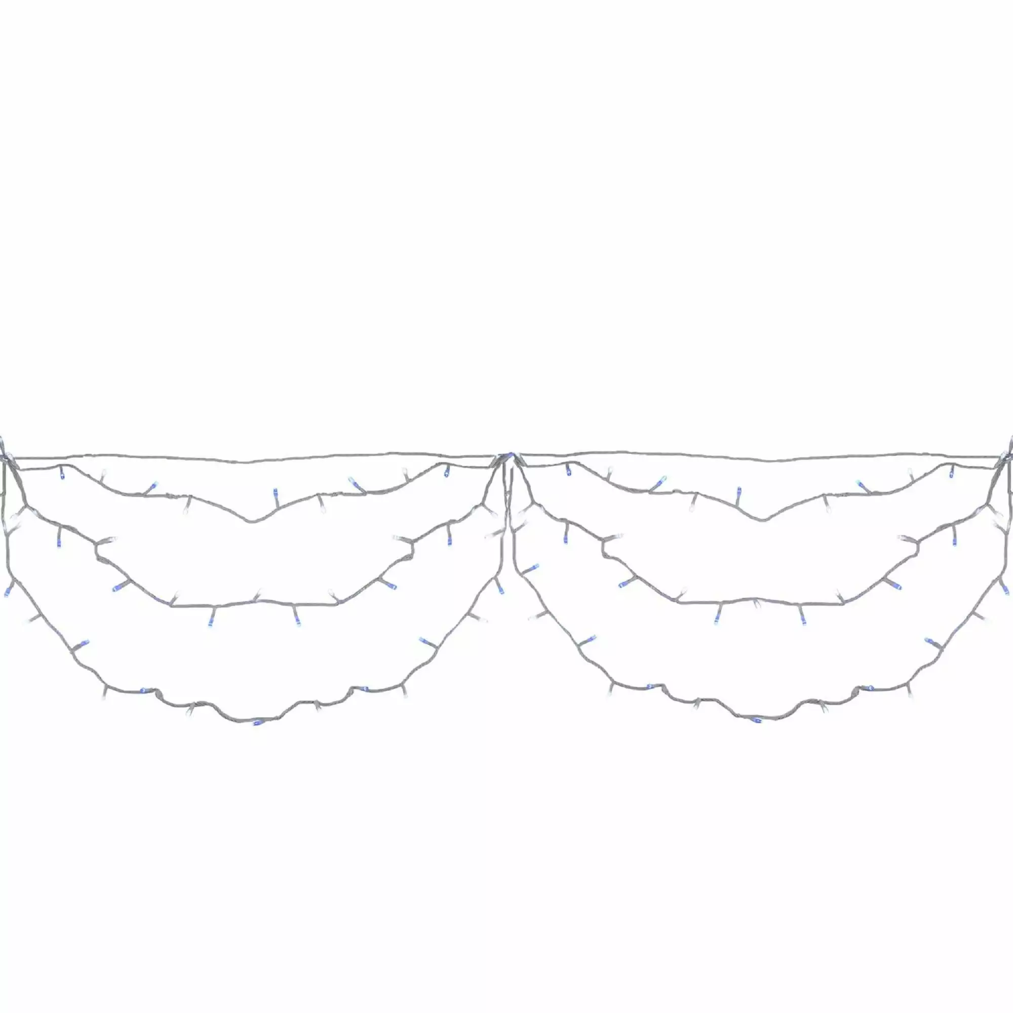 150 Blue and White LED Swag Christmas Lights 7.5 Foot White Wire Bed Bath & Beyond