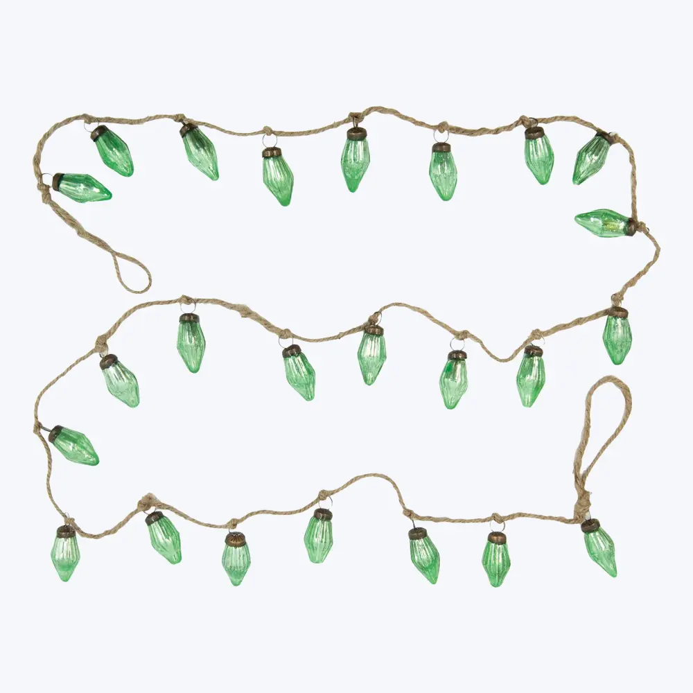 Mercury Glass Ornament Garland, Forest Slim Trees