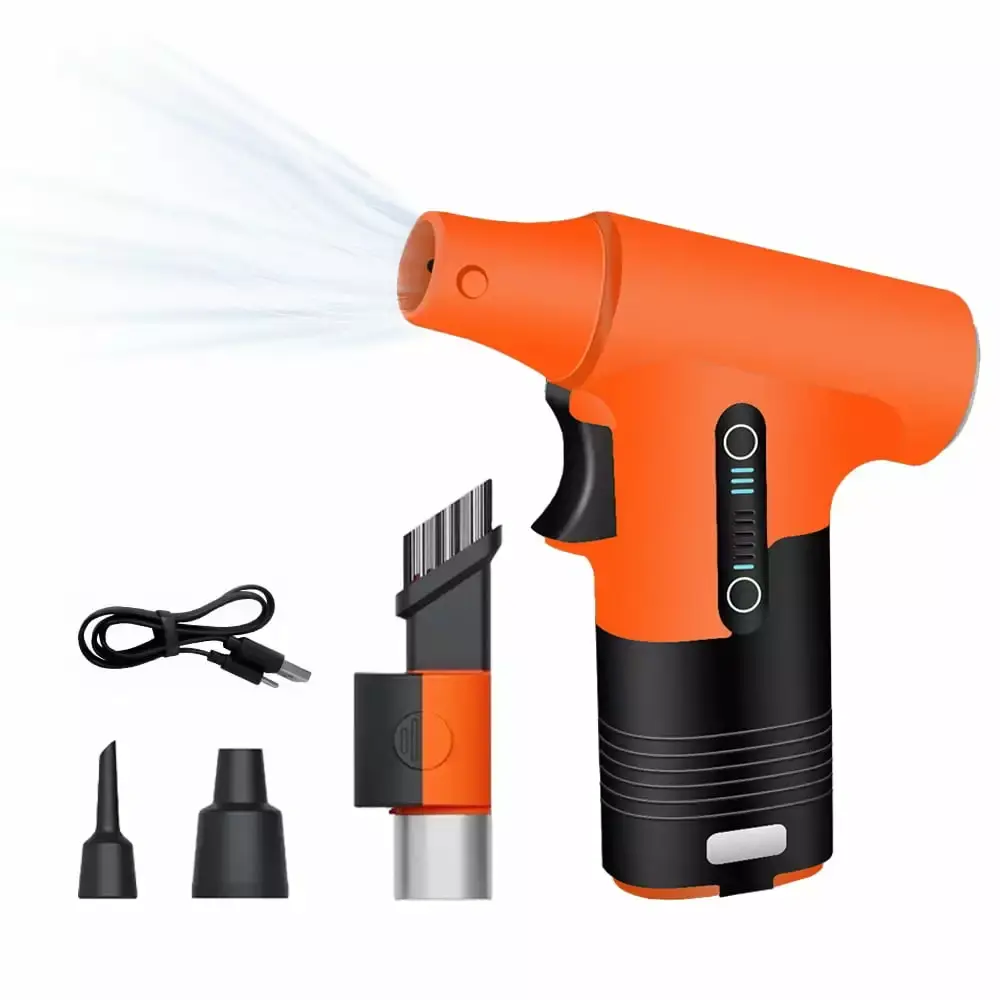 Electric Air Duster 130000rpm Turbo Handheld Compressed Air Blower Cars Computers Travel-friendly