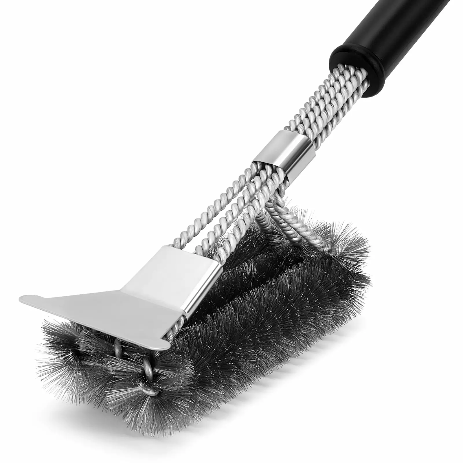 RIOGOO Grill Brush and Scraper Outdoor Grill 17 Wire Bristles