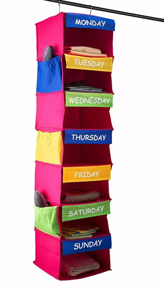 Daily Activity Kids 7 Shelf Hanging Closet Organizer Travel-Friendly Closet Solutions Home-it