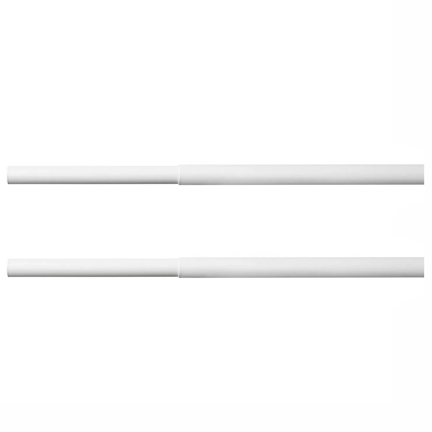 ClosetMaid SuperSlide Flexible 2/4 Foot Hanging Closet Organizing Rod 2 Pack White Space Saver