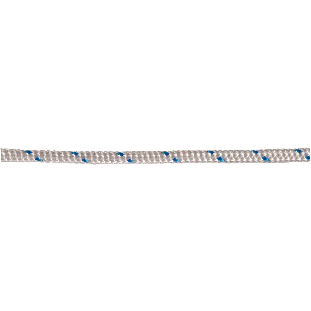 1/4'' Braided Poly-material Clothesline, White and Blue - 150'