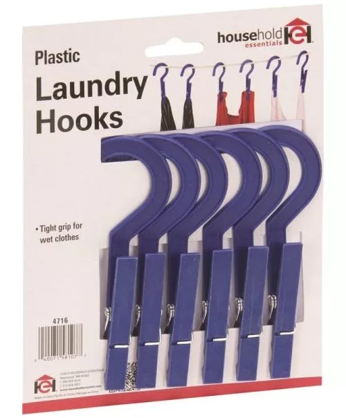 Household Essentials 4716 Soft-Grip Plastic Tip Clothespins Gentle Hold