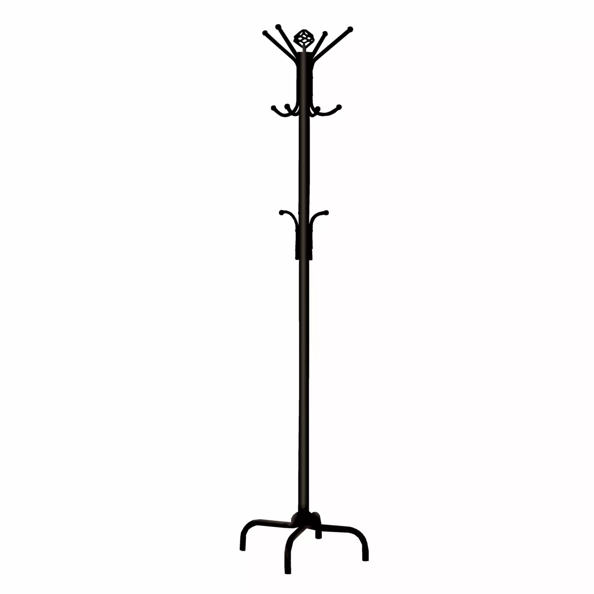 18.5 x 18.5 x 74 Black Metal Coat Rack Entryway or Closet HomeRoots