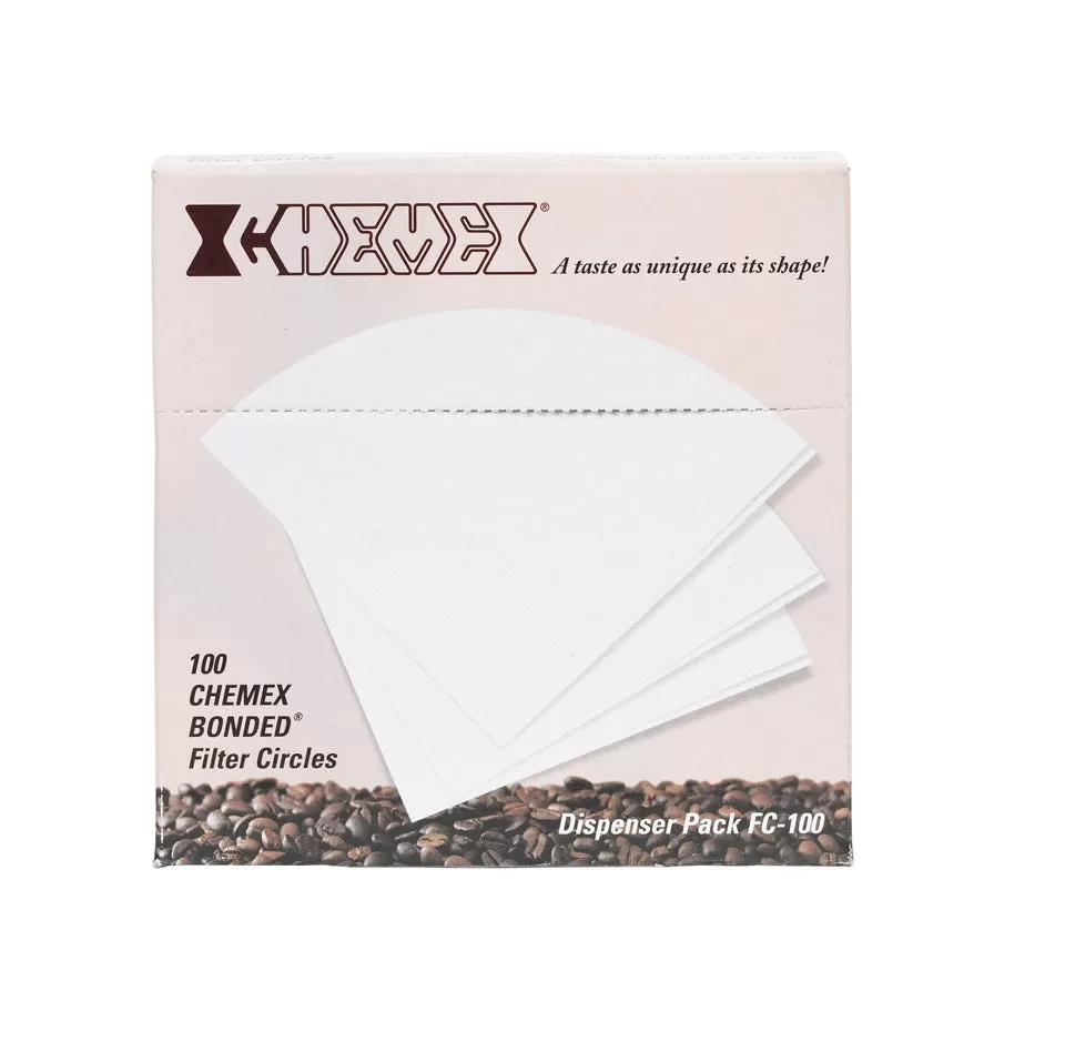 Chemex FC-100 10-Cup Circle Coffee Filters 100 Count Pour Over Brewing