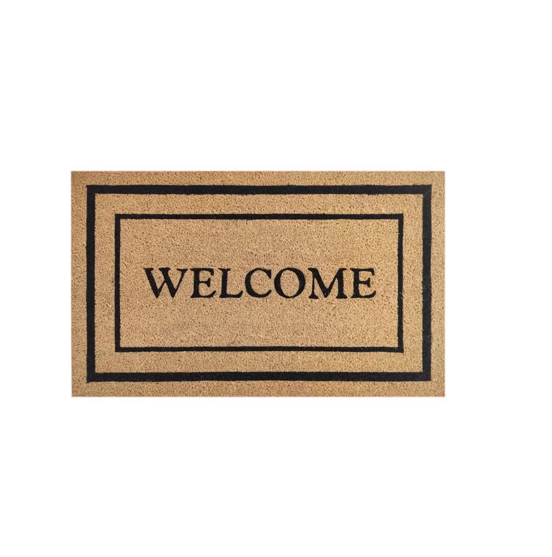 First Concept Welcome Coir Door Mat Black Brown Durable Entry Mat