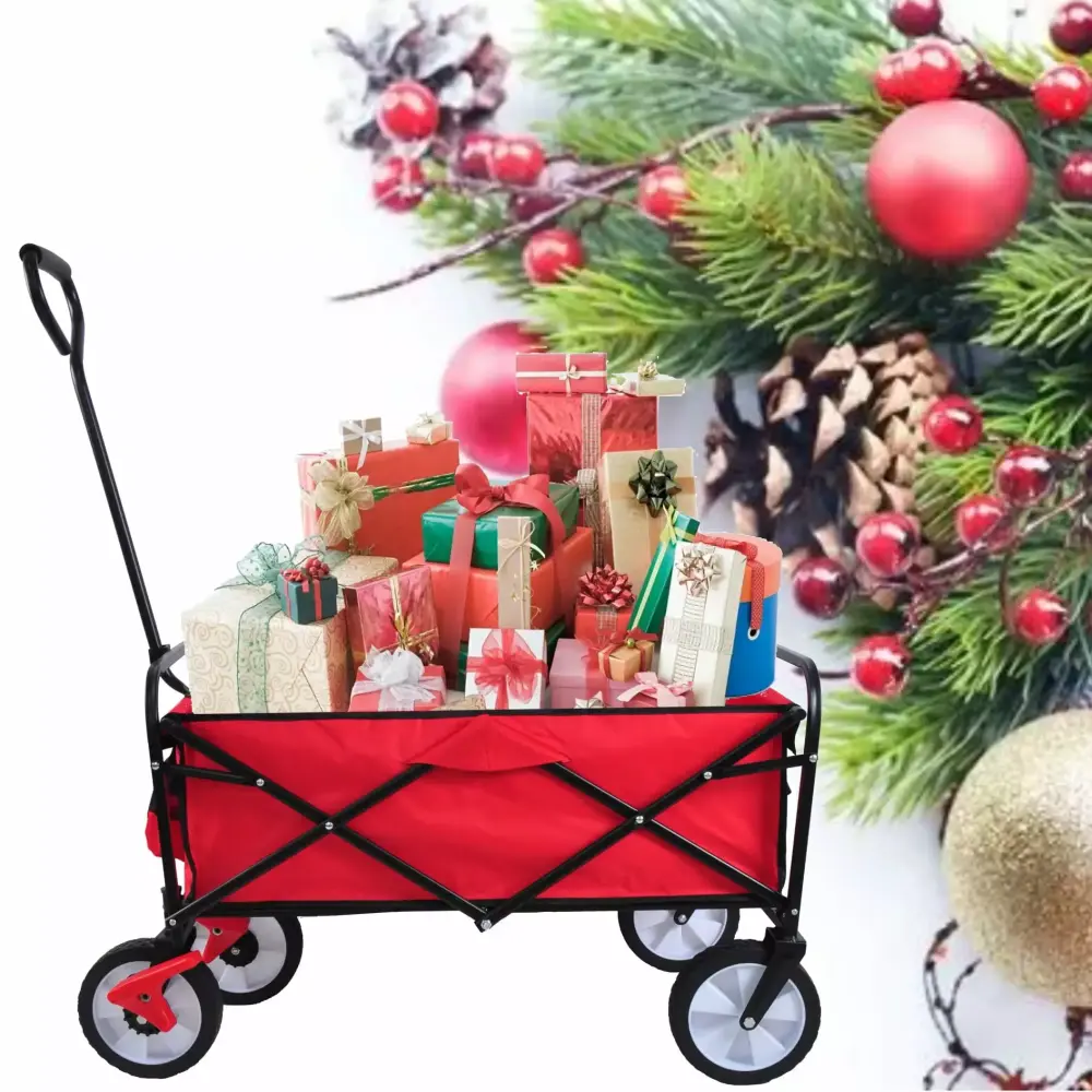 Collapsible Folding Wagon Camping Shopping Sports Grocery Utility Cart