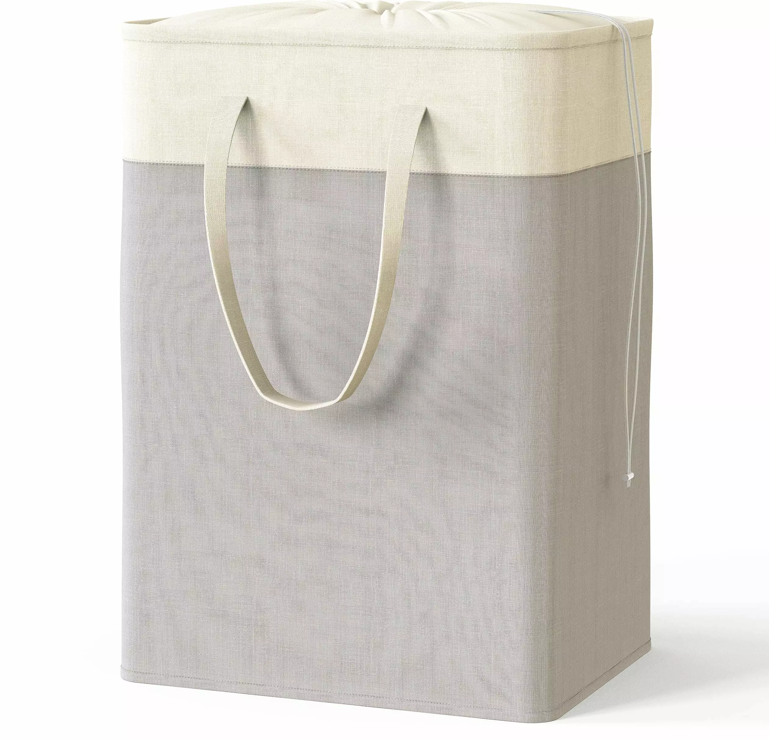 SimpleHoutilizeware Rectangle Terylene Cotton Collapsible Laundry Hamper Grey Simple Houseware