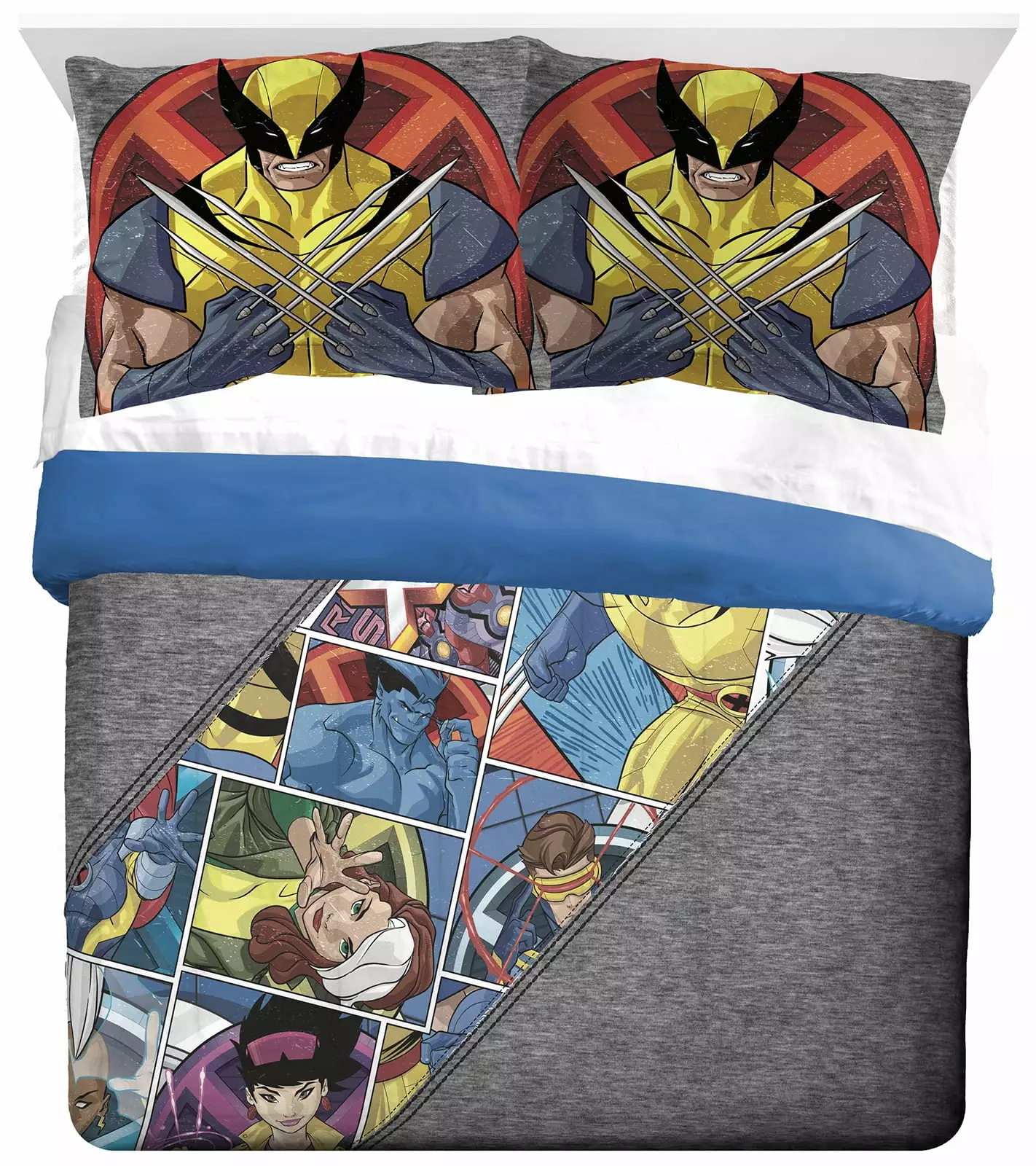 X-Men Mutants Multi-Color Queen Comforter & Sham Set Superhero Bedding Jay Franco