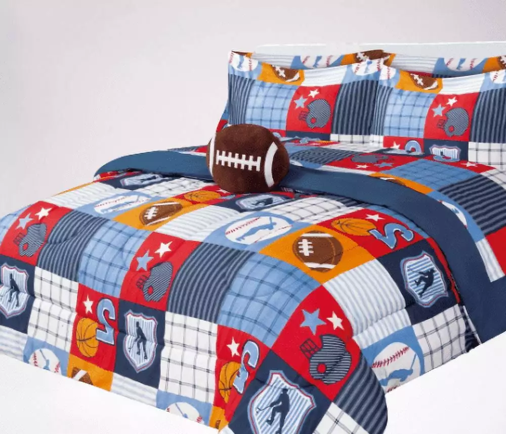 All Season Patchwork Bed Bag Twin Size Plushie Toy Pillow Matching Sheet Set Kids Decor SAMIMPORT-2011