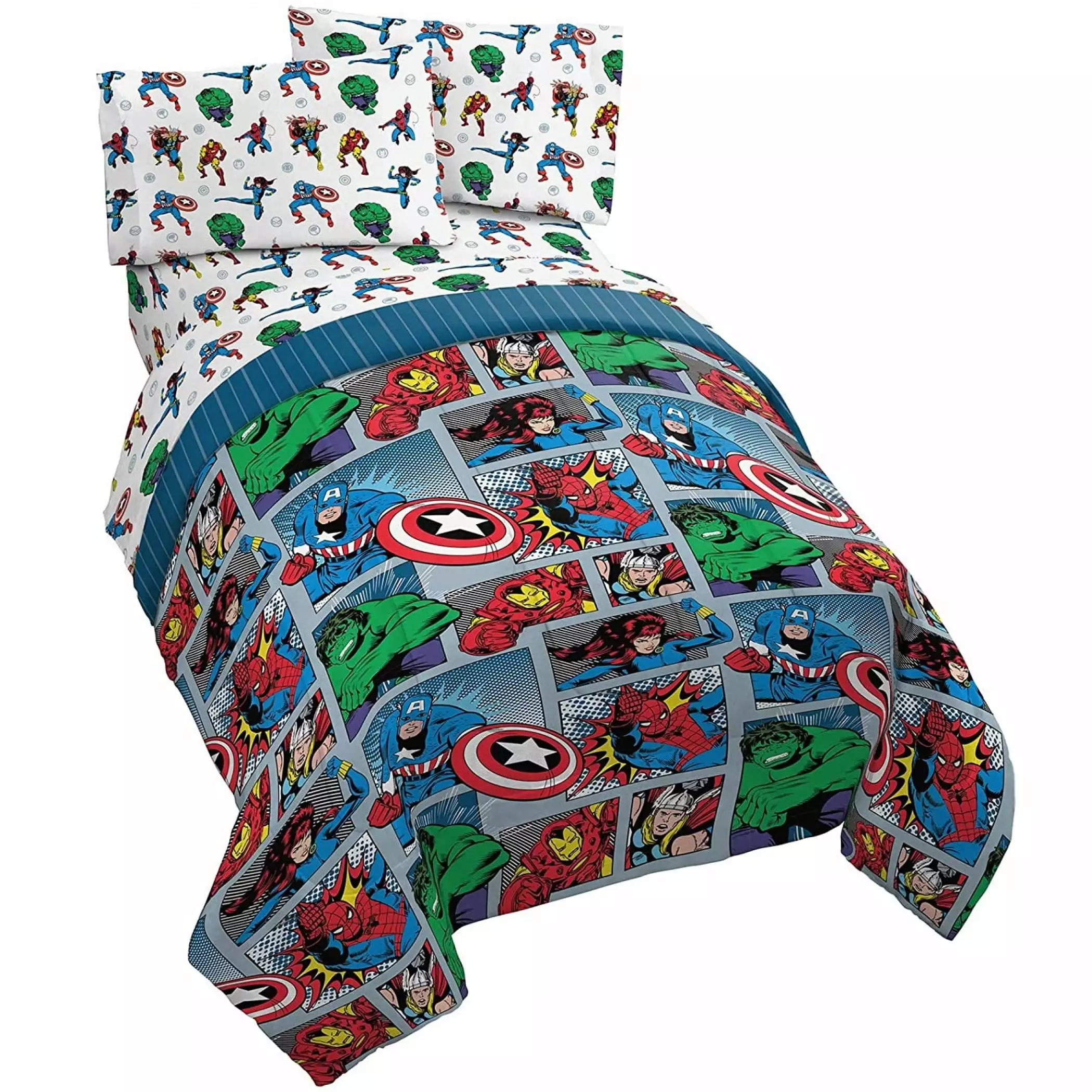 Marvel Avengers Fighting Team Full Size Kids Bed Set The Avengers