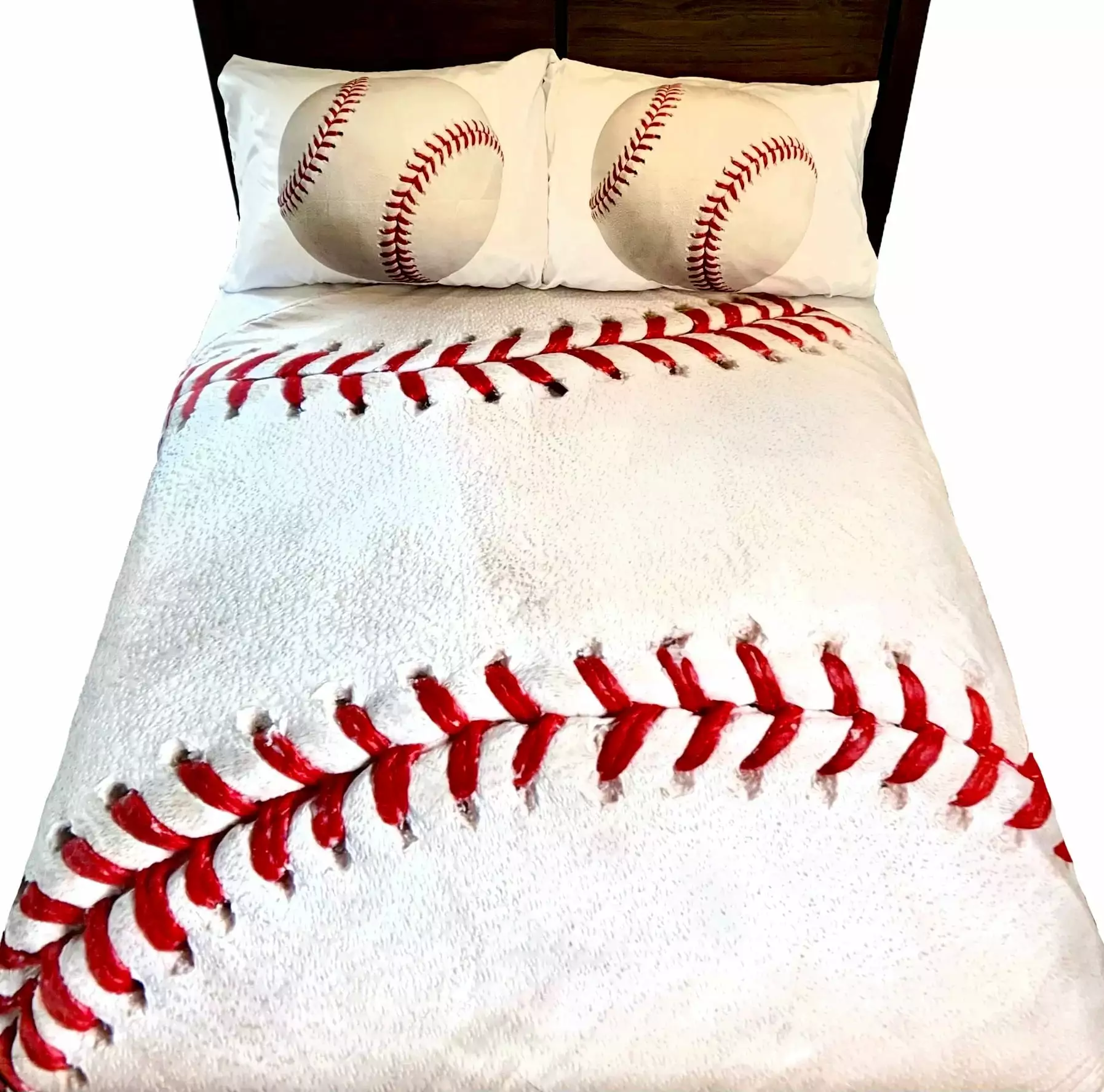 Baseball 5 PC Kids Twin Bed Set Round Easeer The Fun Home Novelty
