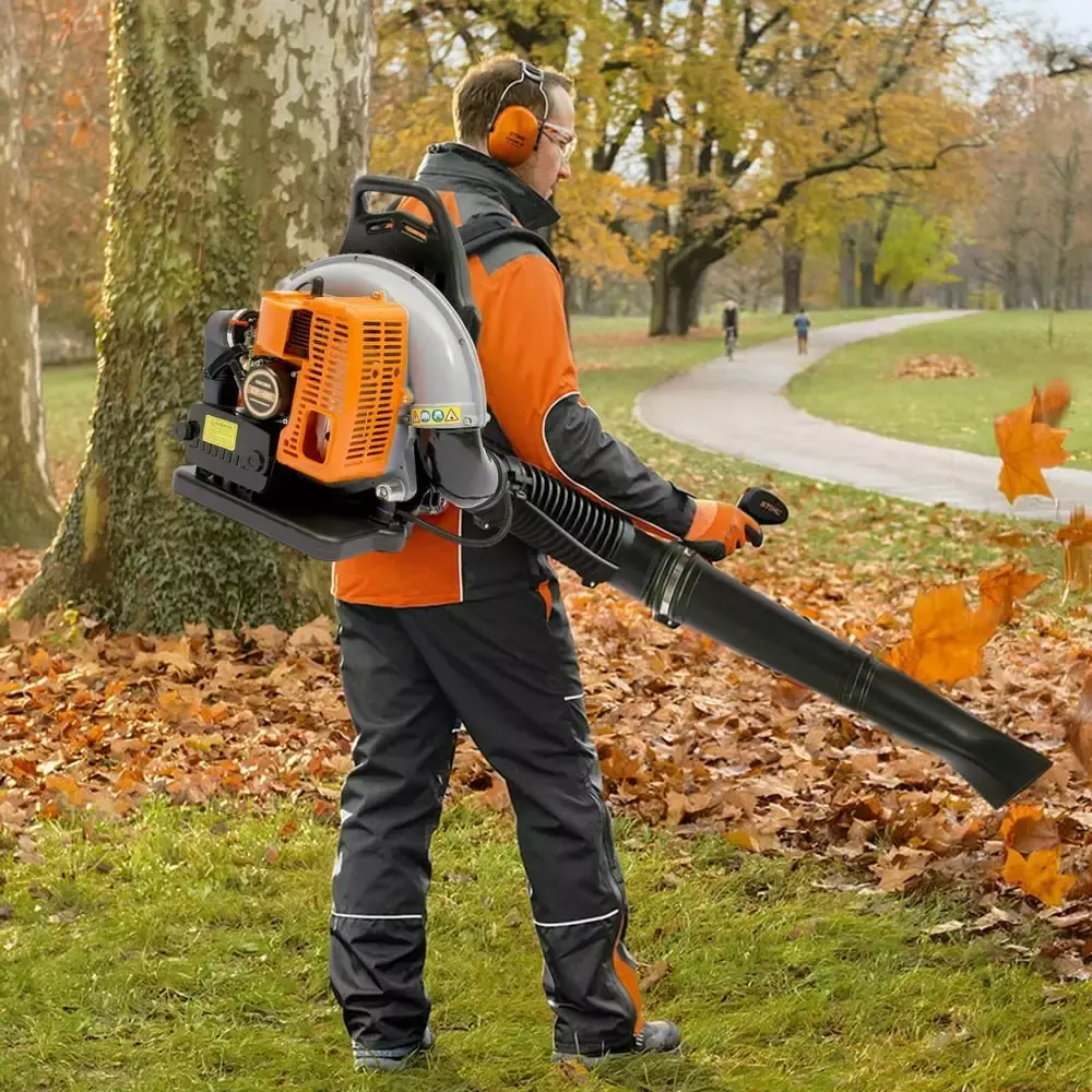 NEWCE Backpack Leaf Blower 63CC 2.7KW Gas Powered Commercial Lawn Snow Dust Blower 6800RPM None