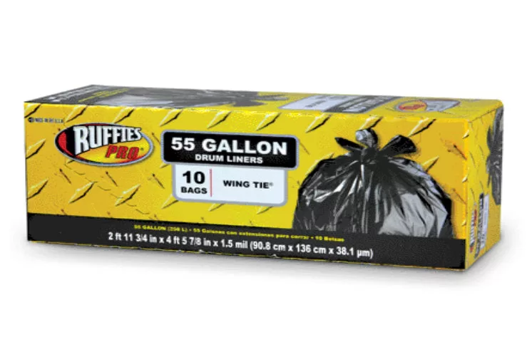 Ruffies Pro 1124920 Drumliner Trash Bags 55 Gallon Heavy Duty