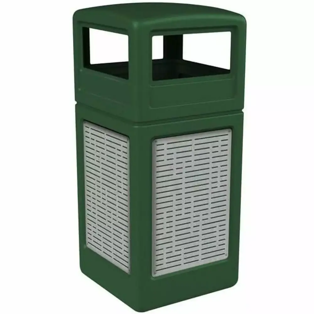 Commercial Zone 42 Gallon Precision Series Waste Container Dome Lid Green