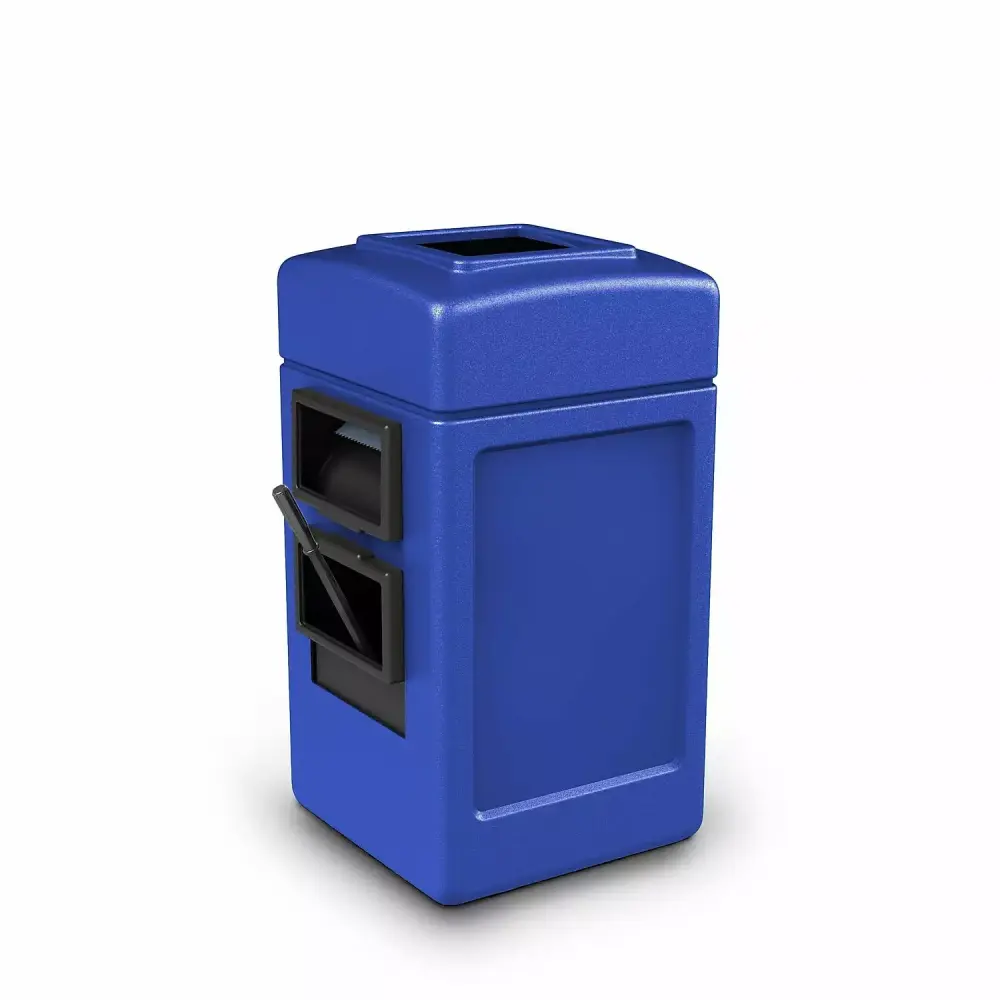 Commercial Zone 755104 Square Waste Container Windshield Center Blue