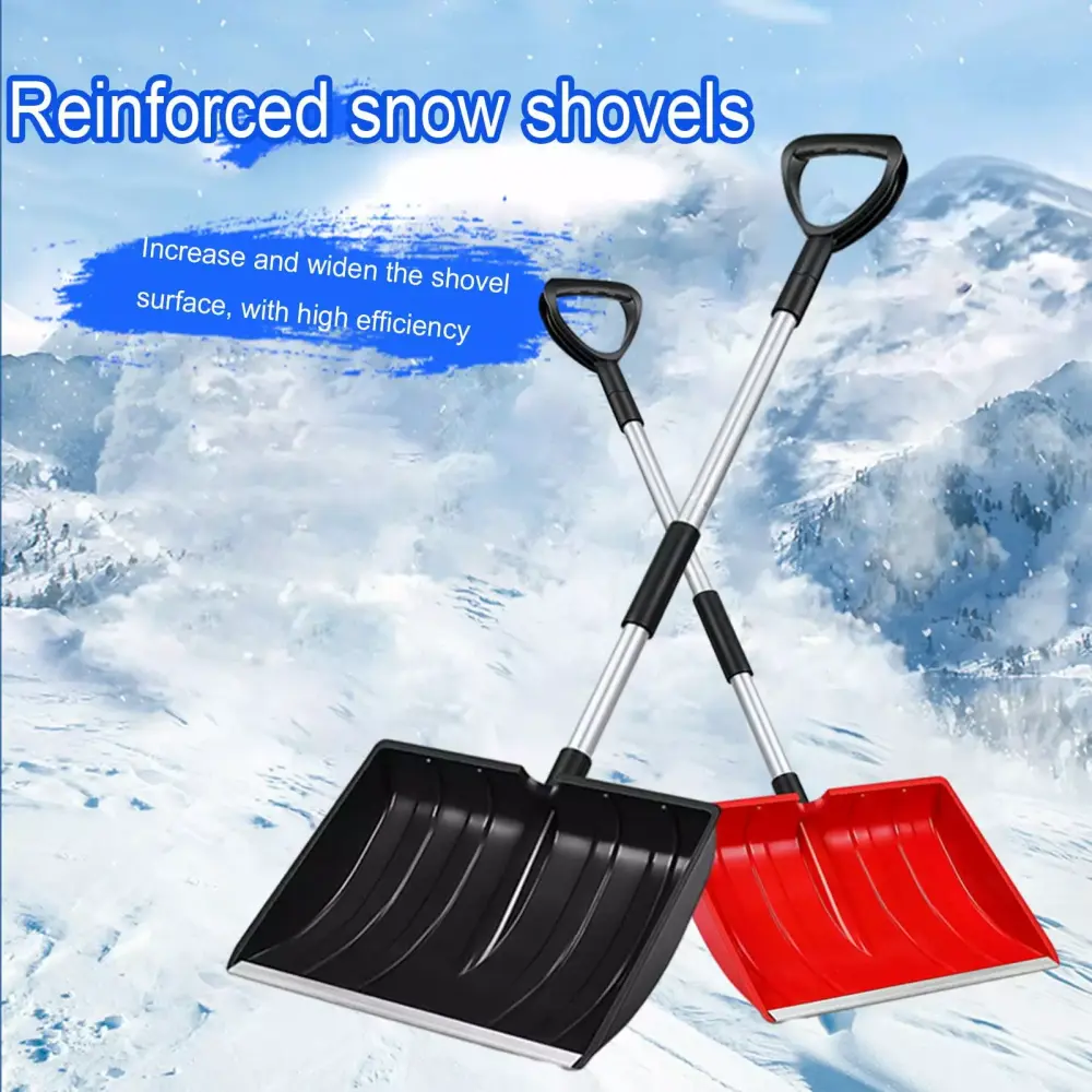 Dujiujun Travel-friendly Snow Shovel Detachable Aluminum Tube and Ergonomic D-shaped Handle Car Camping