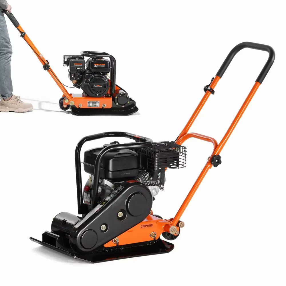BENTISM Plate Compactor 6.5HP Walk-Behind Rammer 196cc EPA & CARB Engine Heavy-Duty Soil Compaction 221