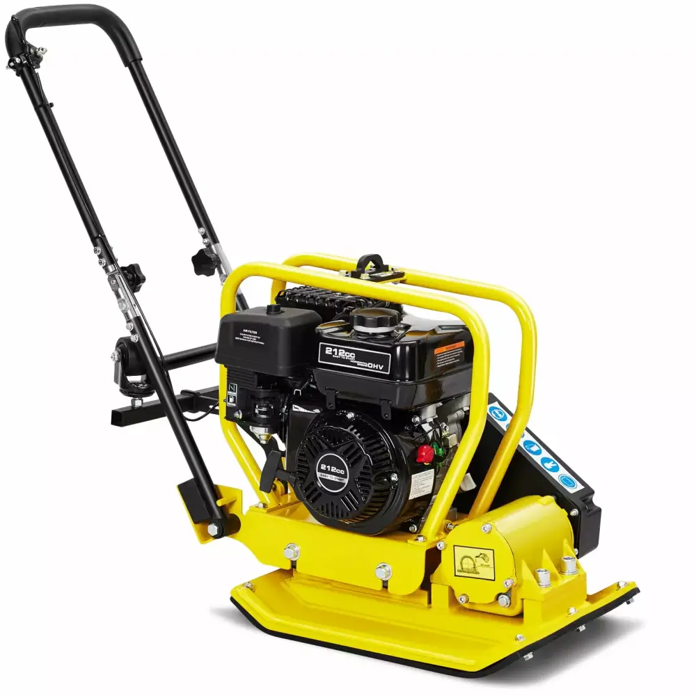 7.0 HP Plate Compactor 4500LBS Compaction Force 212cc Gasoline Engine 5760 VPM Power Vibratory Soil Compaction EPA Compliant