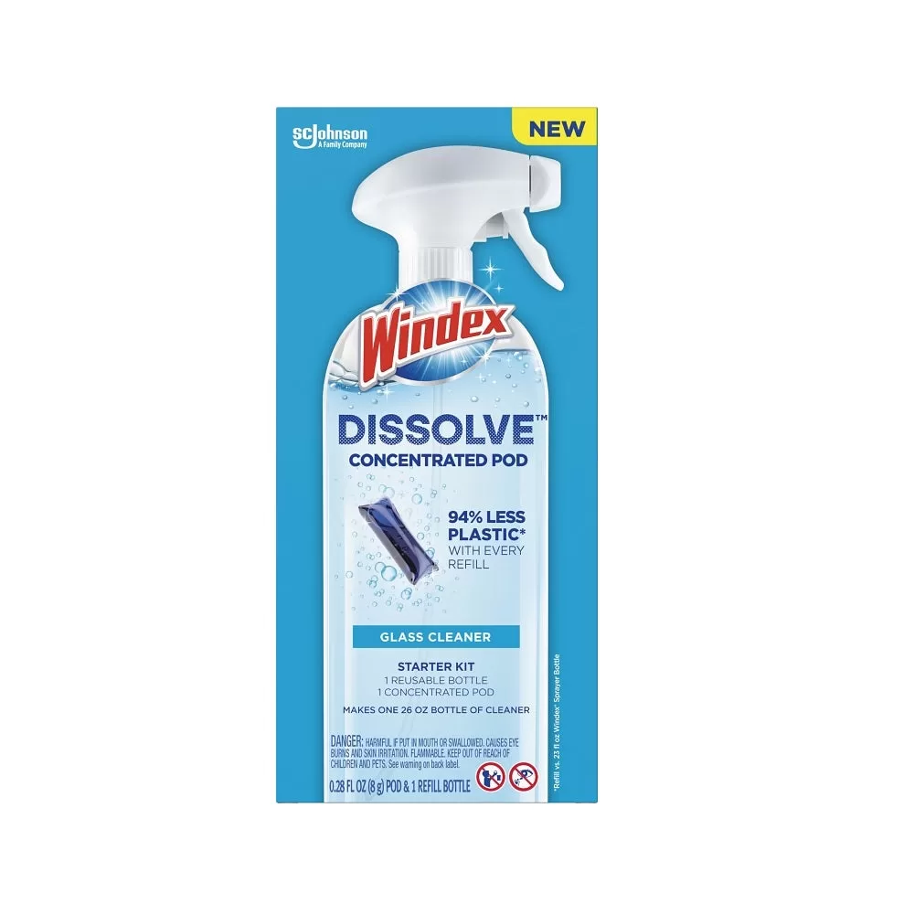 Windex 0.28 Ounce Dissolve Concentrated Cleaner Starter Kit Multi-Surface Cleaning