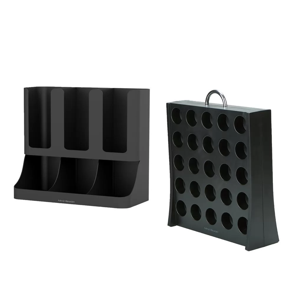 Mind Reader Condiment Organizer 50 K-Cup Storage Black Kitchen Organization
