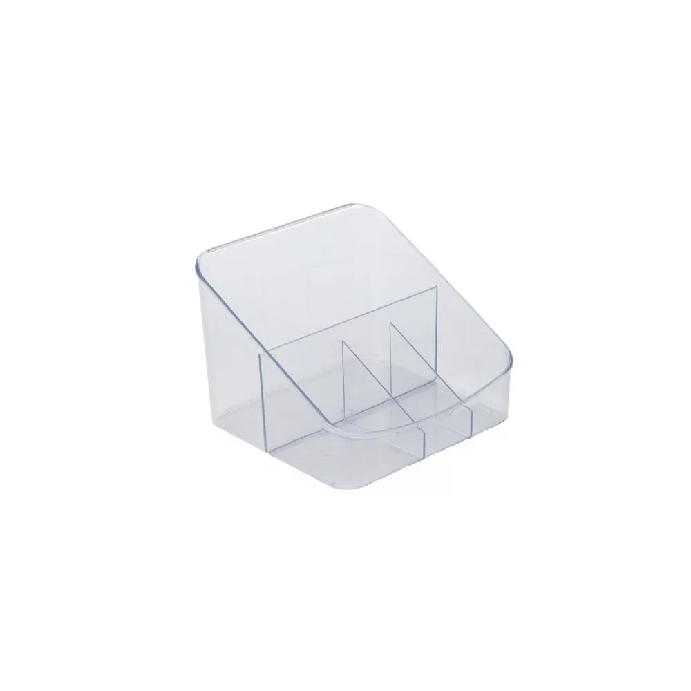 Mind Reader Multi-Purpose Clear Mini Acrylic Coffee and Tea Condiment Storage Organizer, Vanity, Bathroom, Office and Kitchen